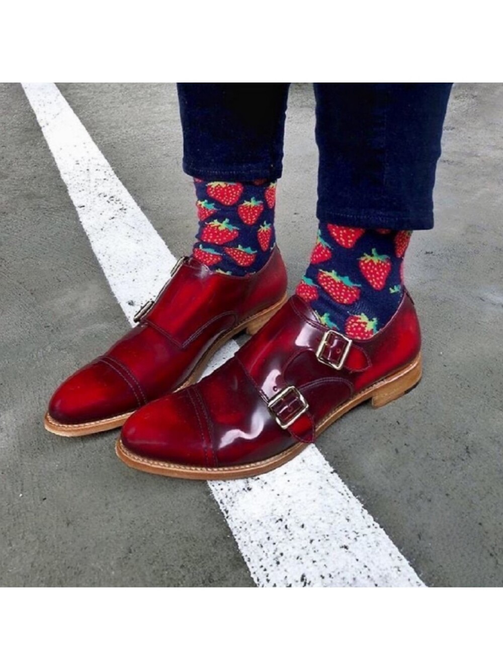 The Office of Angela Scott Mr. Colin Double-Monk Oxfords in Scarlett